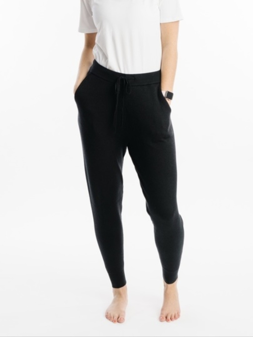 Zyia Active Black Soft Ribbed Joggers XL